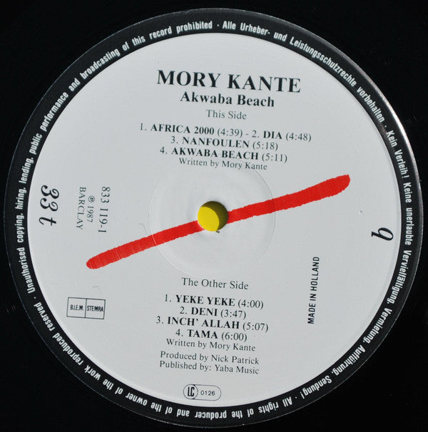Mory KantÃ© - Akwaba Beach (Vinyl)