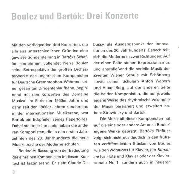 Béla Bartók, Pierre-Laurent Aimard, Tamara Stefanovich, Gidon Kremer, Yuri Bashmet, London Symphony Orchestra, Berliner Philharmoniker, Pierre Boulez - Concertos (CD)