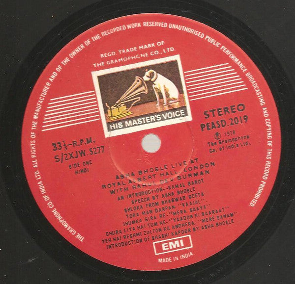 Asha Bhosle, R. D. Burman - Live At Royal Albert Hall, London (Vinyl) (2)