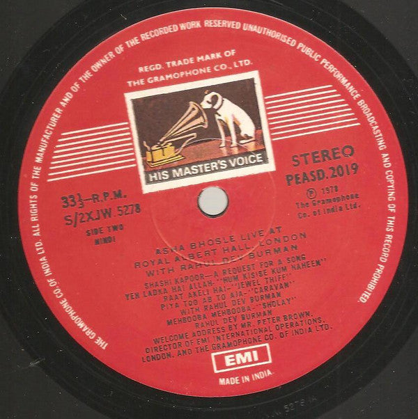 Asha Bhosle, R. D. Burman - Live At Royal Albert Hall, London (Vinyl) (2)