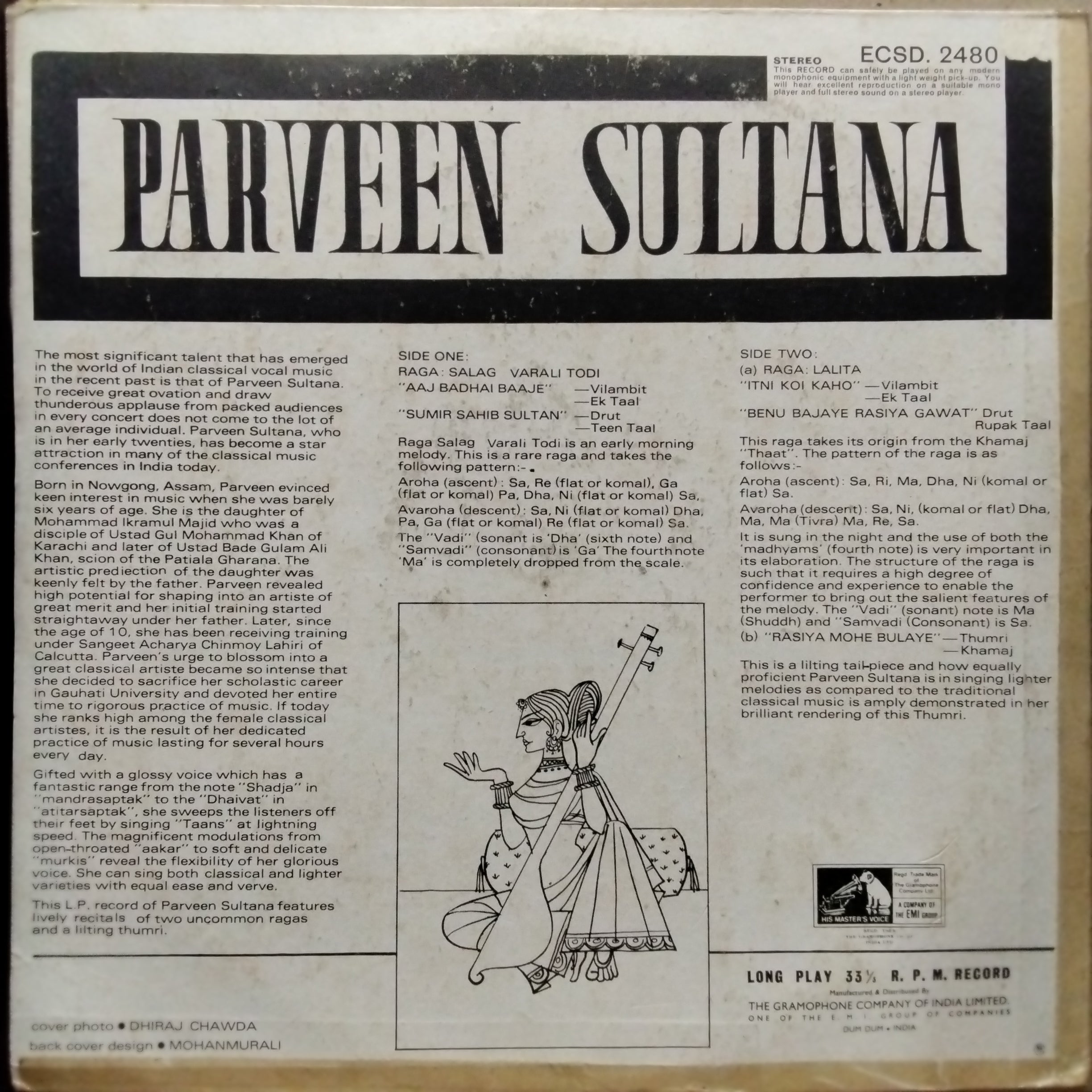 Parveen Sultana* - Raga: Salakh Barari Todi • Raga: Lalita • Khamaj Thumri (Vinyl)