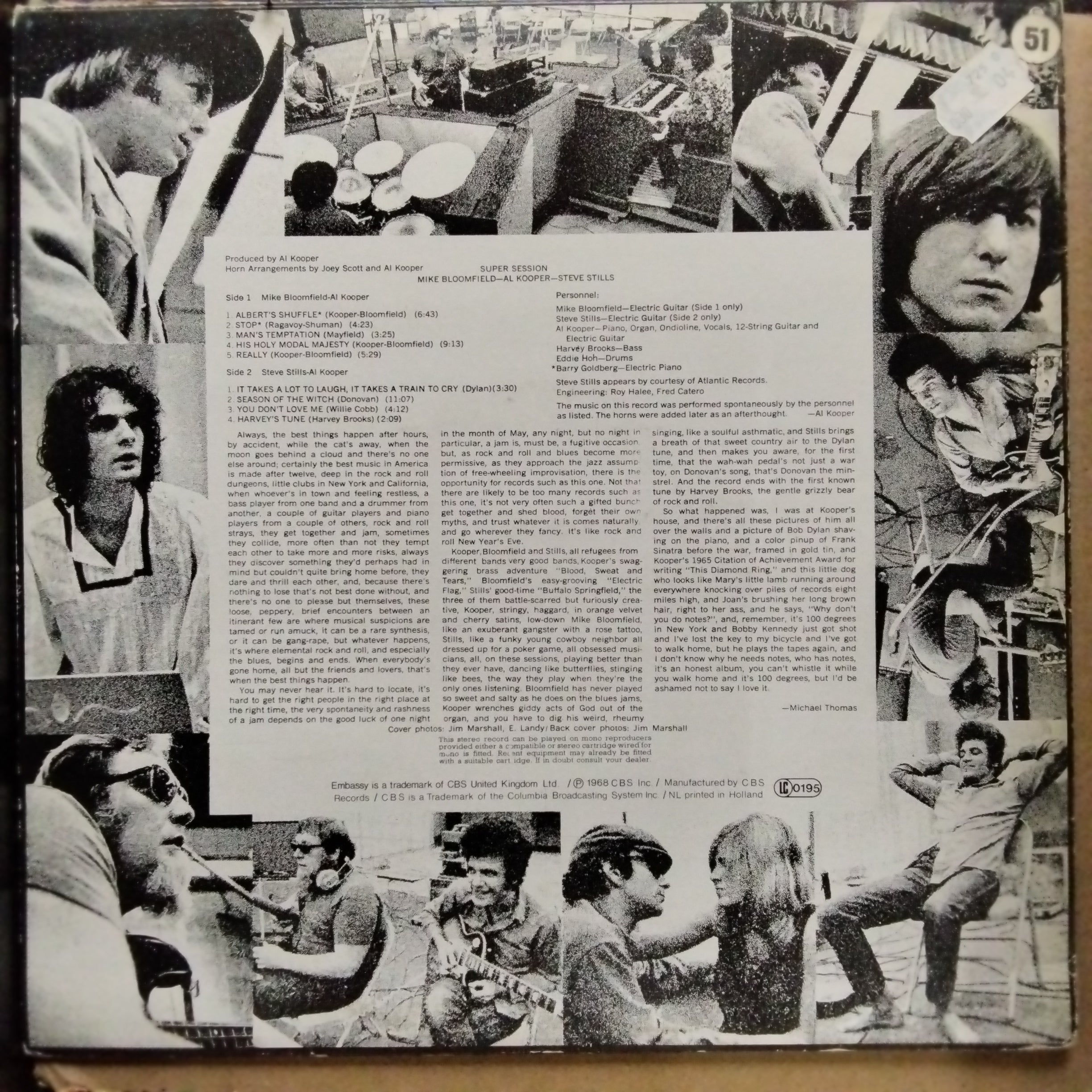 Mike Bloomfield / Al Kooper / Stephen Stills  - Super Session (Vinyl)