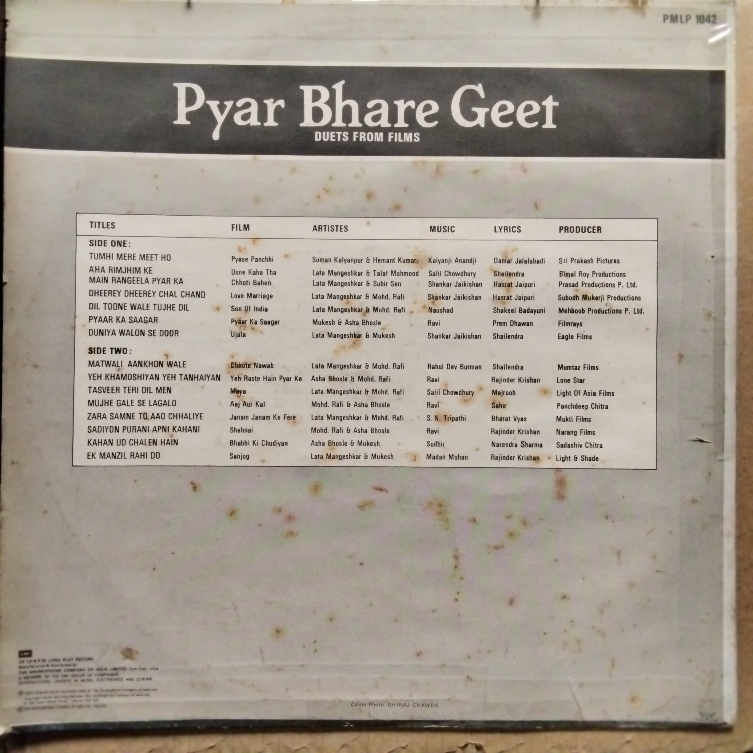 Various  - Pyar Bhare Geet - Duets From Films (Vinyl)