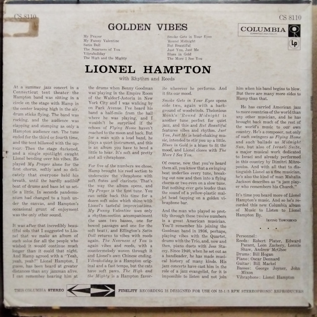 Lionel Hampton  - Golden Vibes (Vinyl)