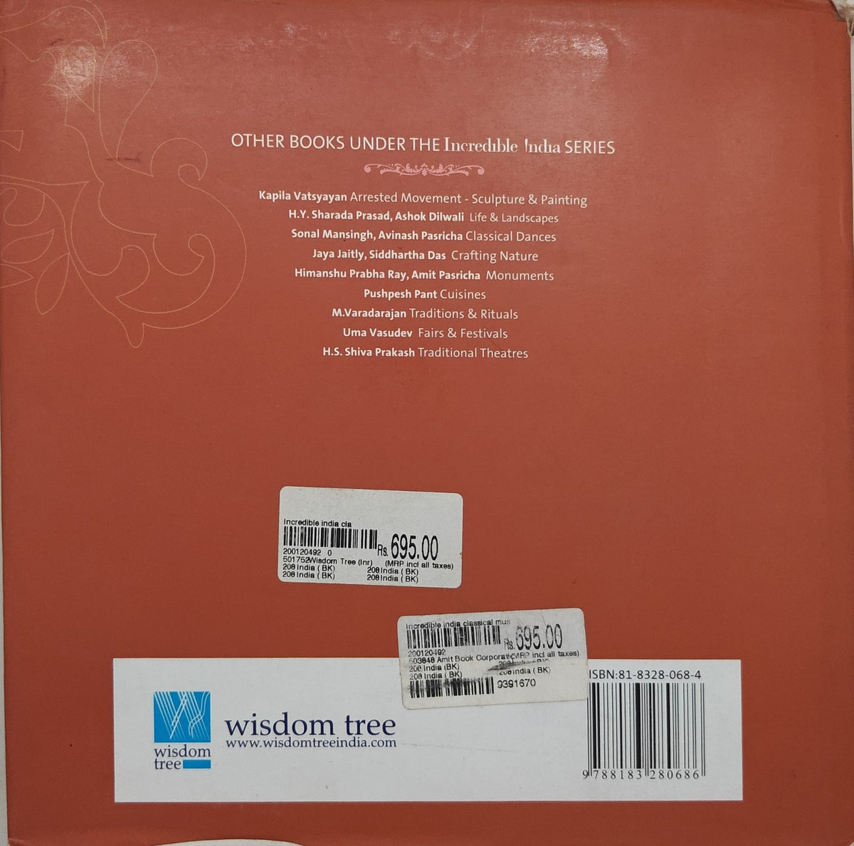 Cover (back) - Incredible India: Classical Music - Debu Chaudhuri, Avinash Pasricha