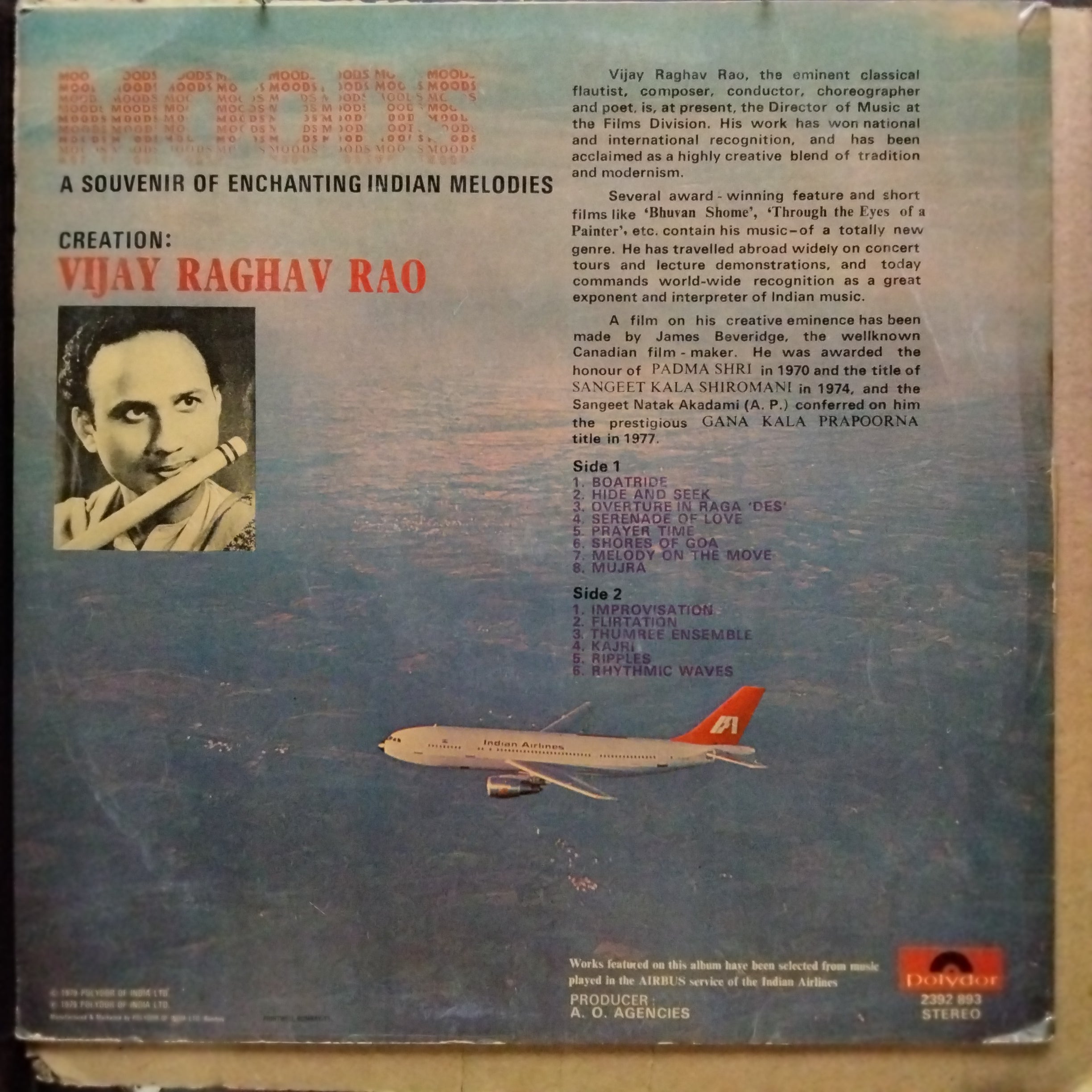 Vijay Raghav Rao  - Moods (A Souvenir Of Enchanting Indian Melodies) (Vinyl)