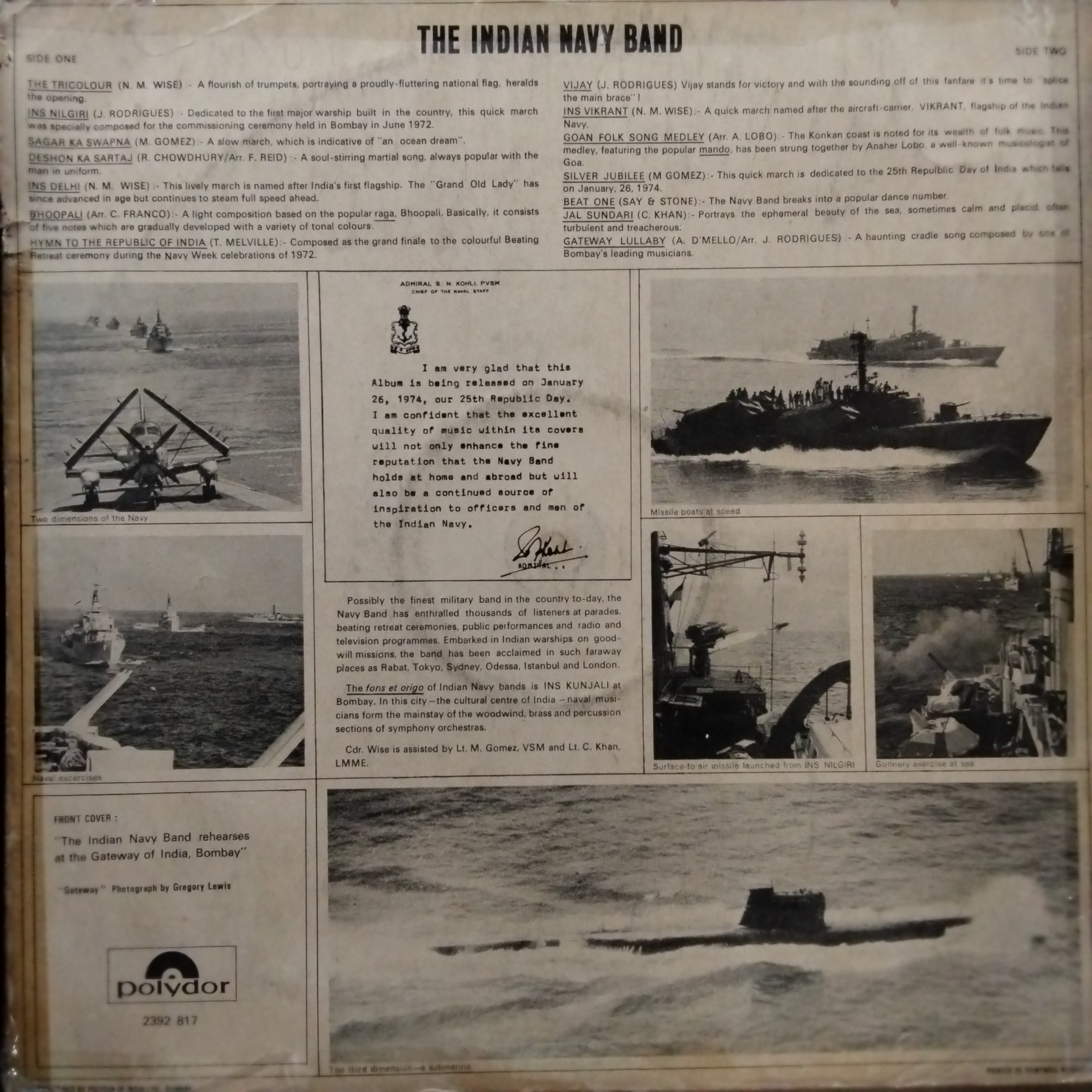 The Indian Navy Band  - A Salute To Our Band (Vinyl)