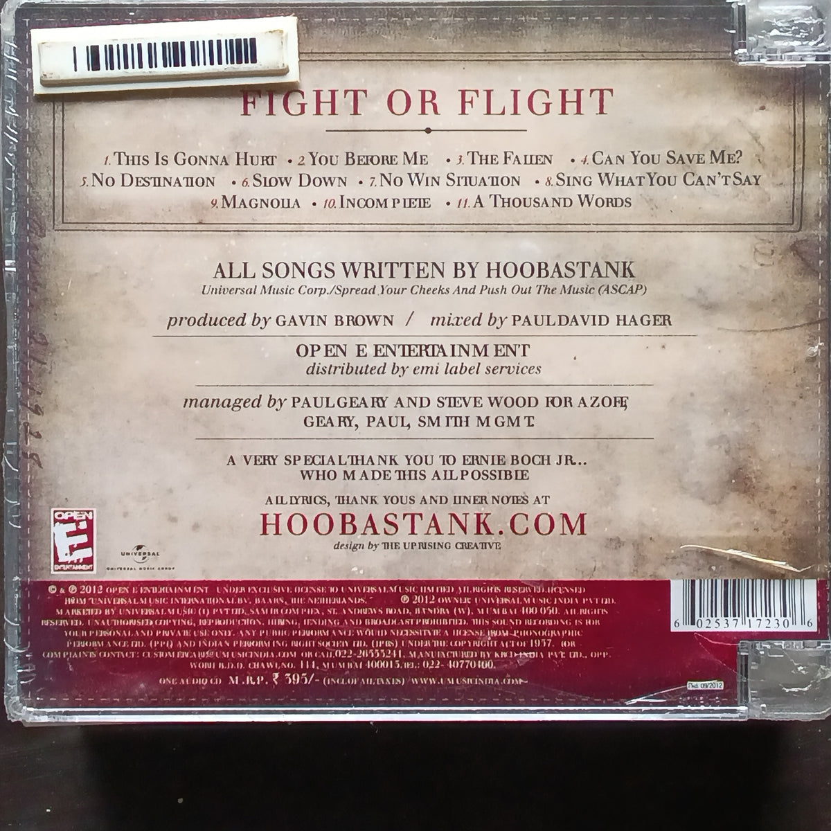 Hoobastank - Fight Or Flight (CD)