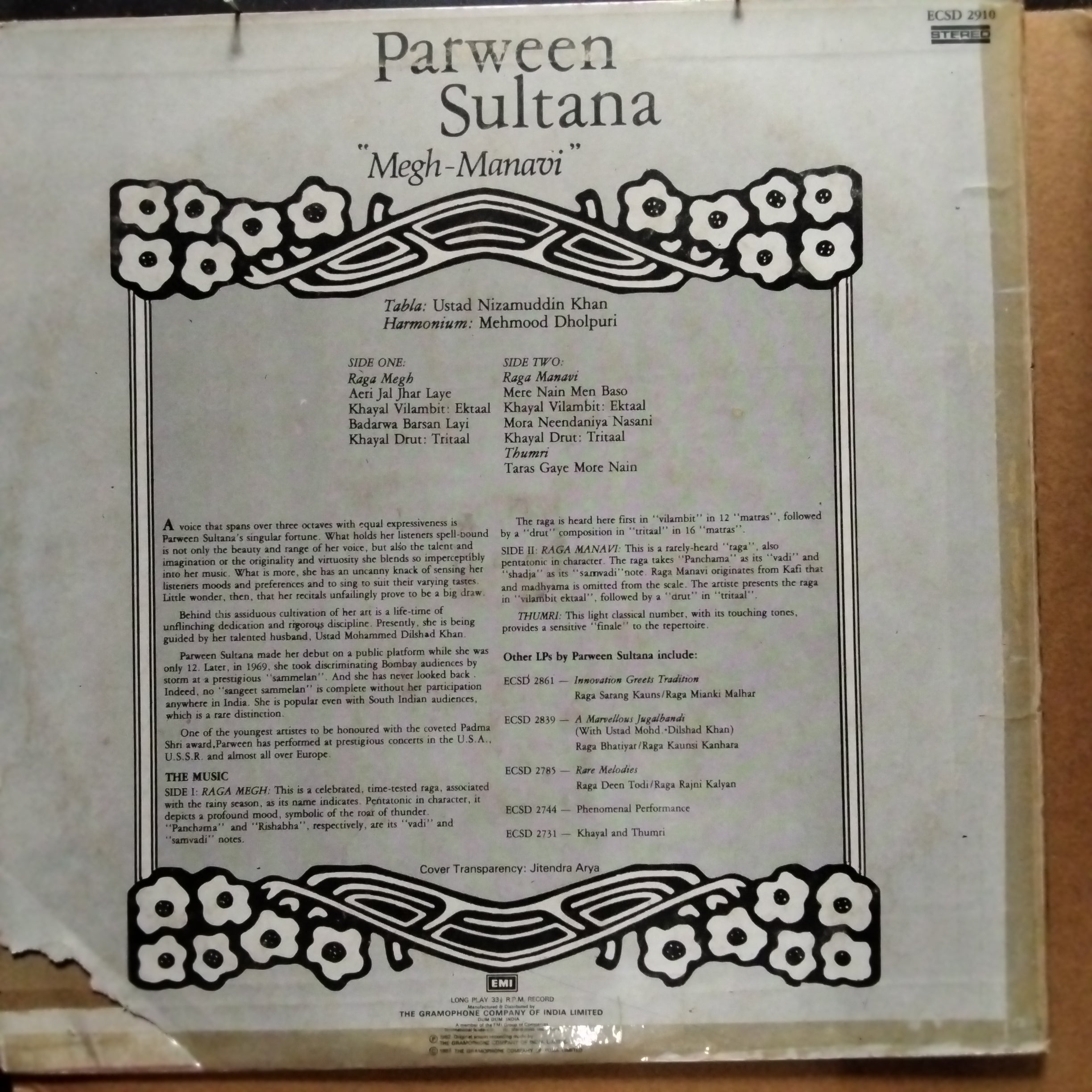 Parween Buy Parween Sultana - Megh - Manavi | Musiccircle – MusicCircle