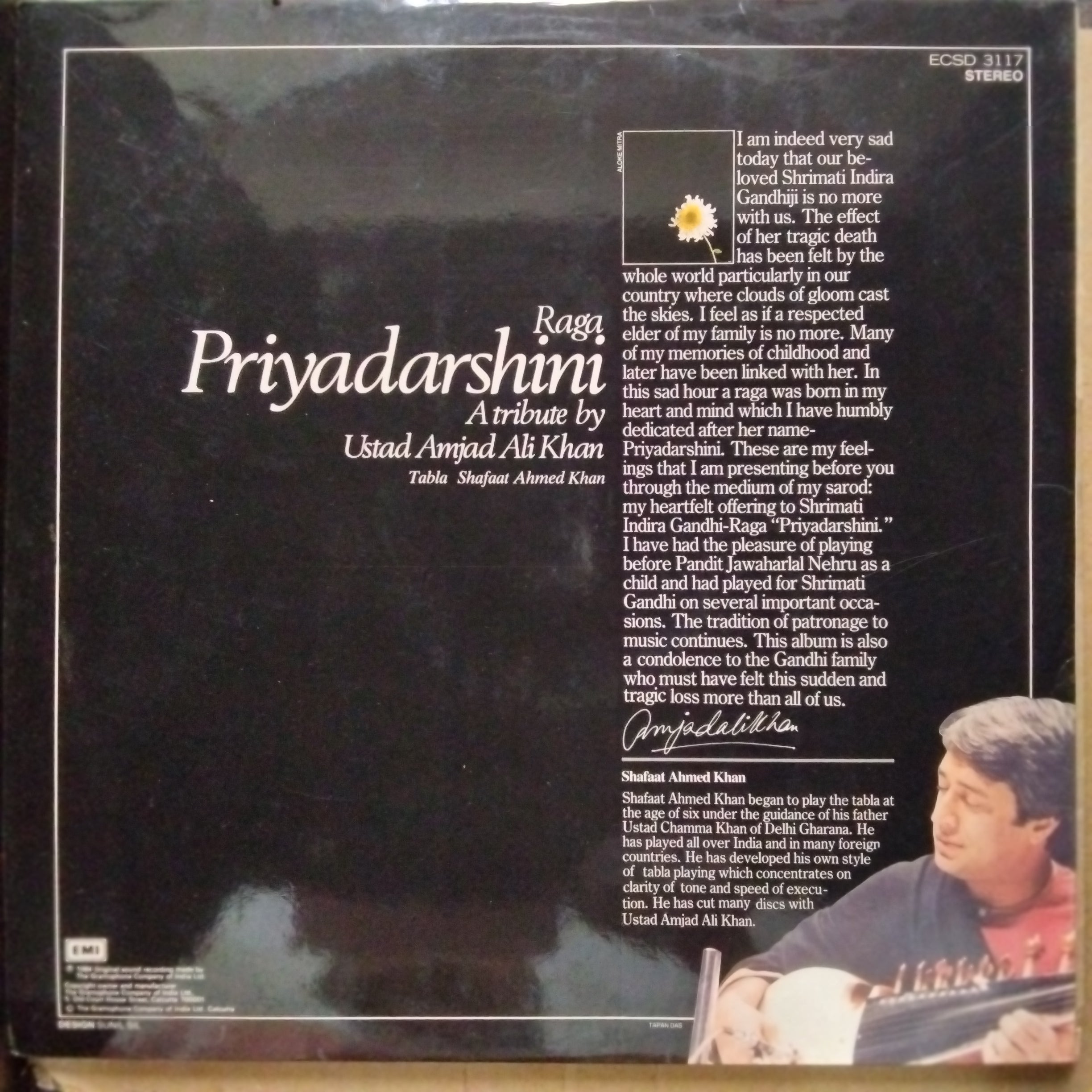 Ustad Amjad Ali Khan - Raga Priyadarshini - A Tribute (Vinyl)