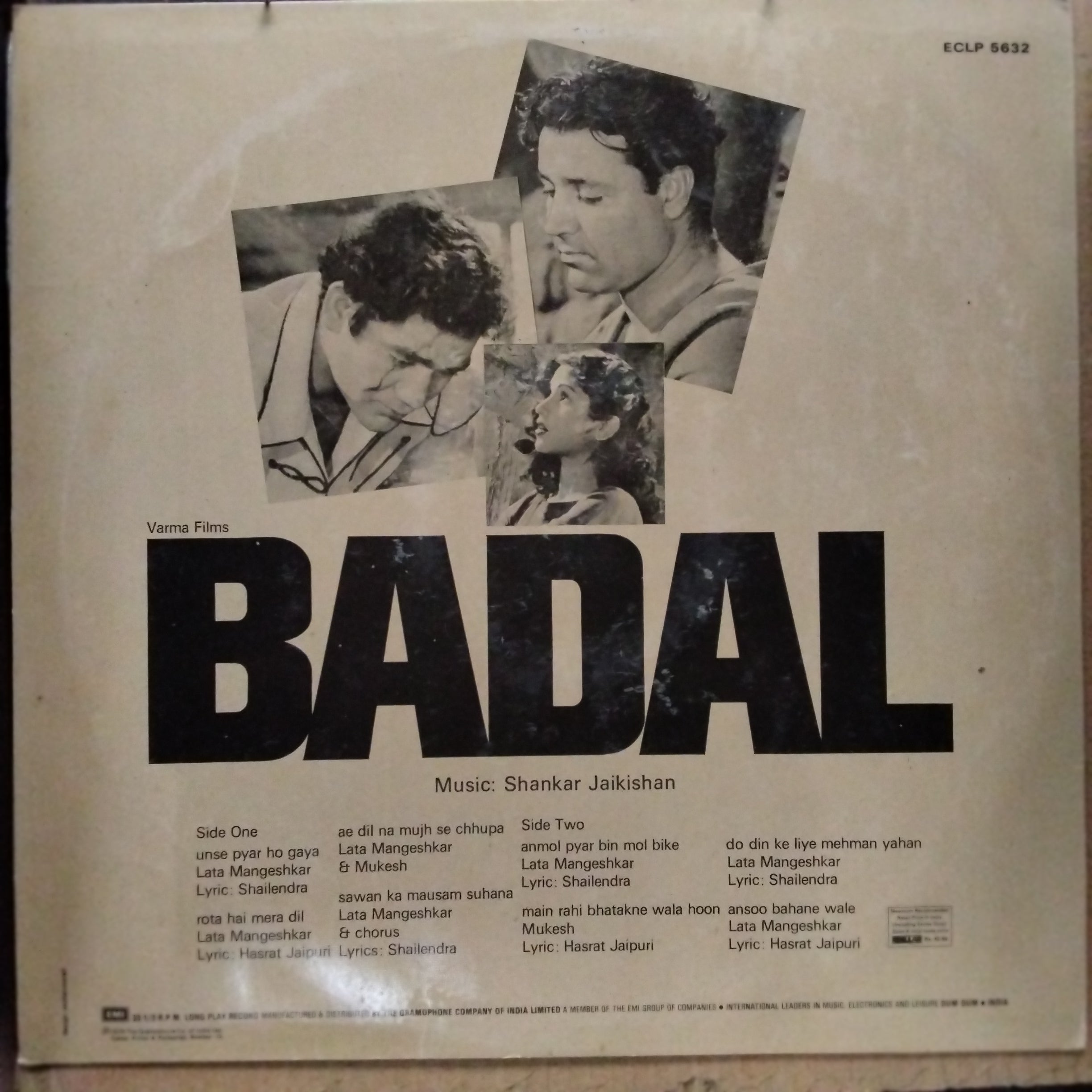 Shankar Jaikishan  - Badal  (Vinyl)