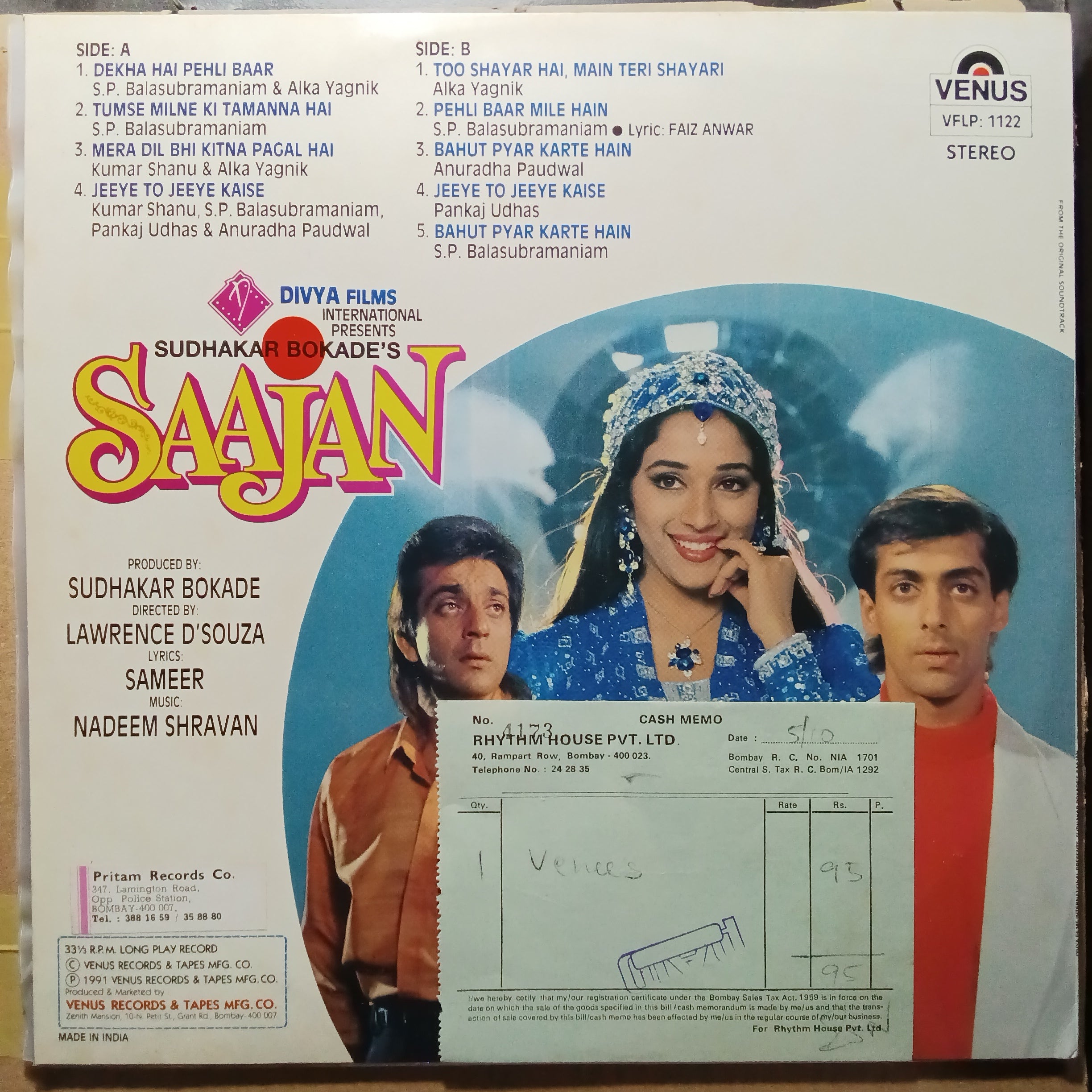 Nadeem Shravan - Saajan (Vinyl)