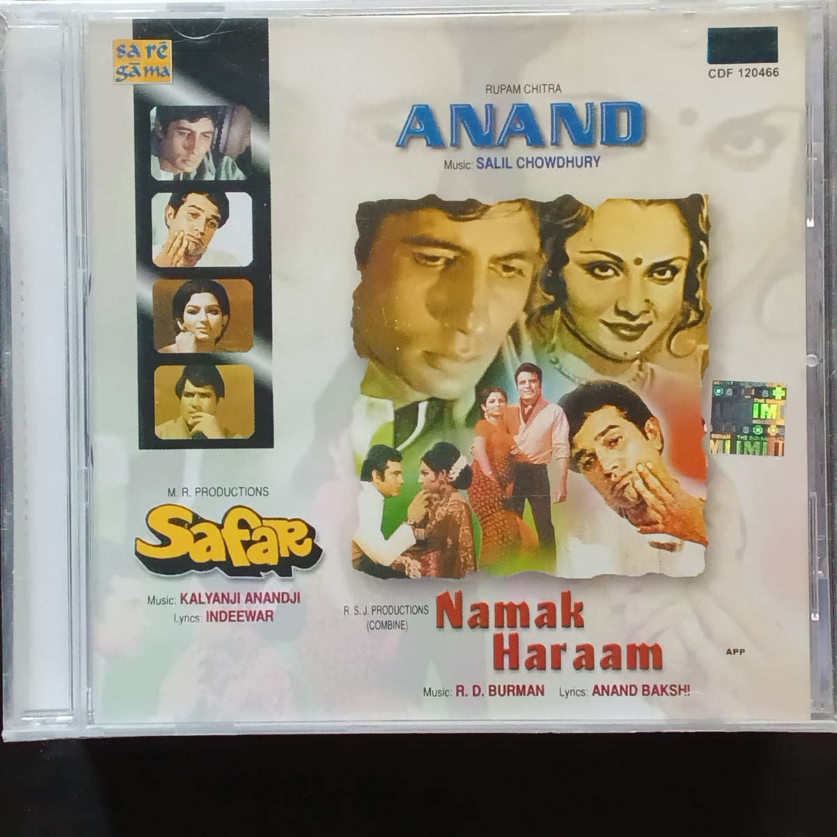 Salil Chaudhary + Kalyanji Anandji + R D Burman  - Anand + Safar + Namak Haraam (CD)