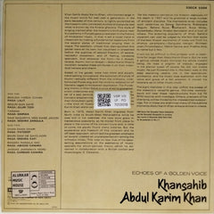 Abdul Karim Khan - Echoes of a Golden Voice (Vinyl)