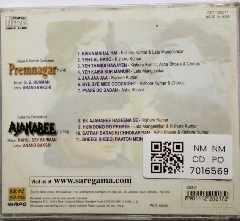 S. D. Burman, Rahul Dev Burman - Premnagar / Ajanabee (CD)