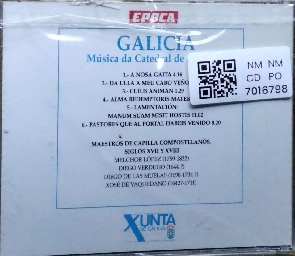 Melchor López, Diego Verdugo, Diego de las Muelas, Xosé de Vaquedano - Galicia Música da Catedral de Santiago (CD)