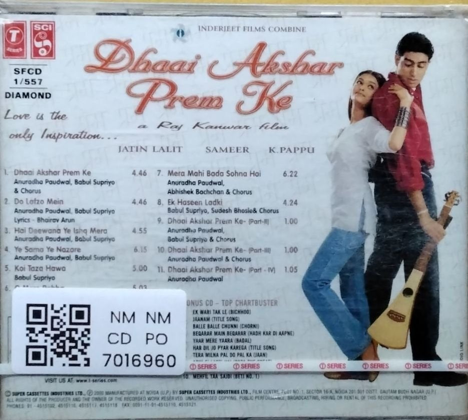 Jatin Lalit - Dhaai Akshar Prem Ke (CD)