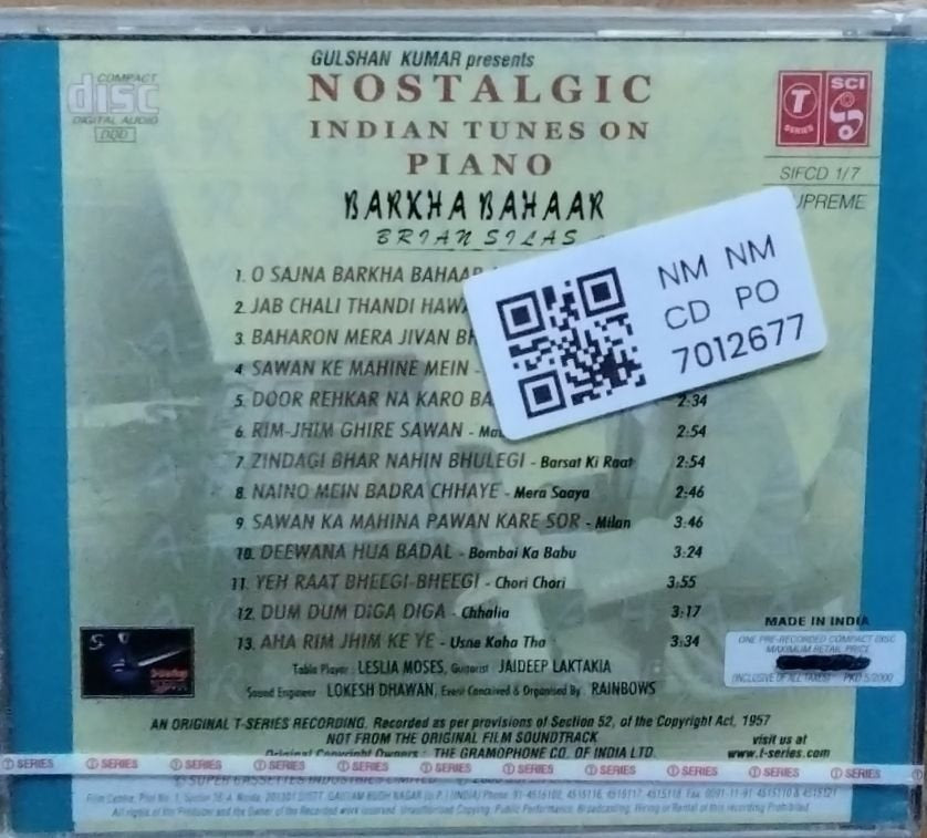 Brian Silas - Nostalgic Indian Tunes on Piano - Barkha Bahaar Vol. 6 (CD)