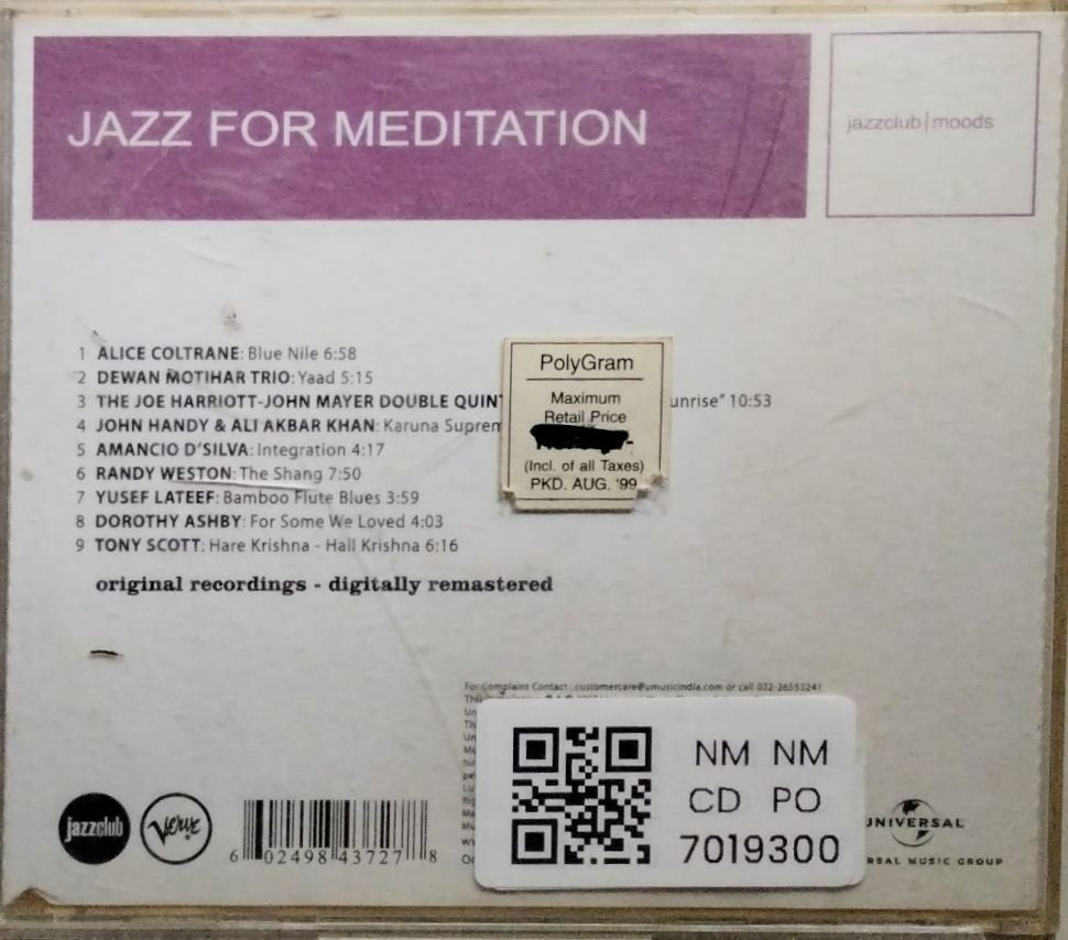 Various - Jazz for Meditation (CD)
