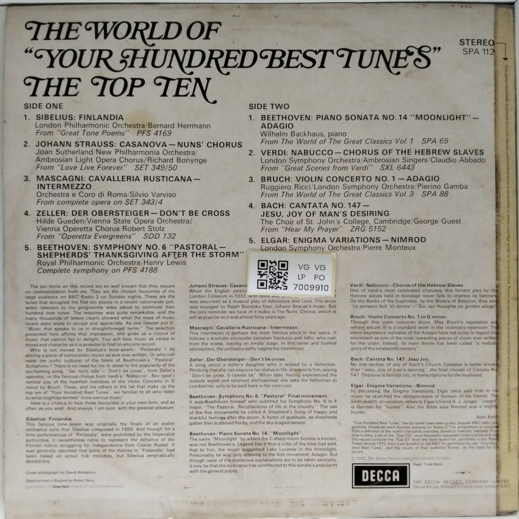 The Top Ten - The World of Your Hundred Best Tunes(Vinyl)