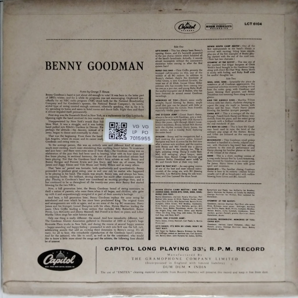 Benny Goodman - Brilliant New High Fidelity (Vinyl)