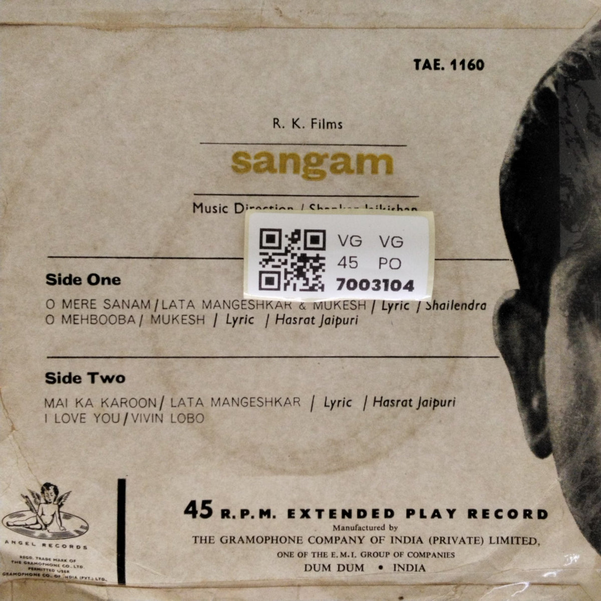 Shankar Jaikishan - Sangam (45-RPM)