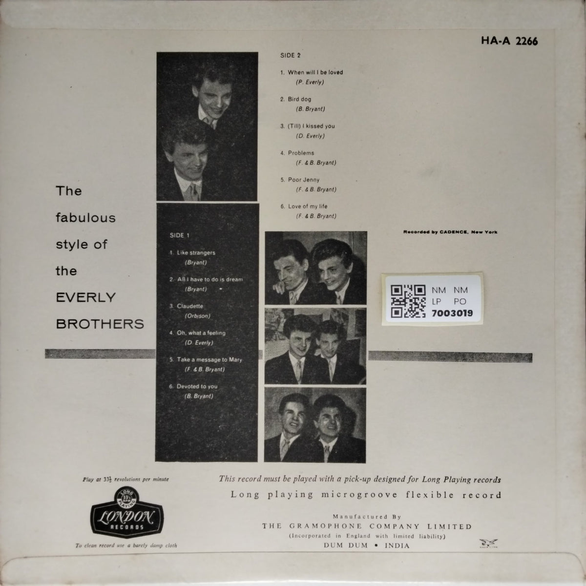 The Everly Brothers - The Fabulous Style Of The Everly Brothers (Vinyl ...