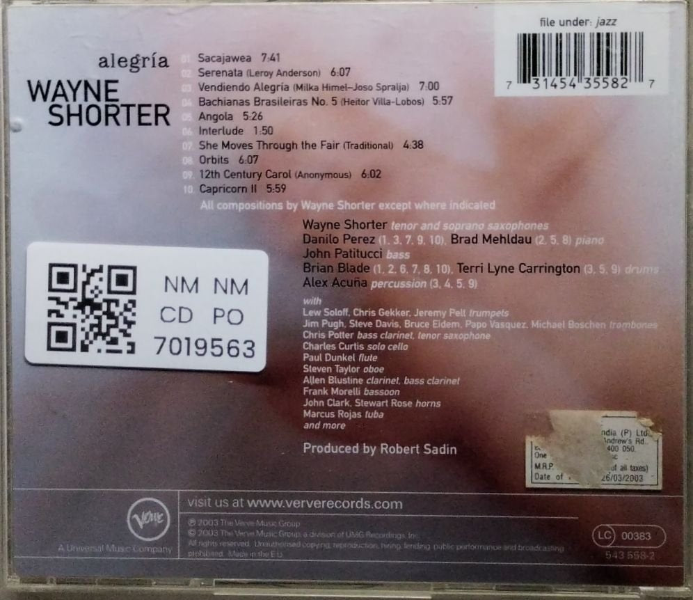 Wayne Shorter - Alegría (CD)