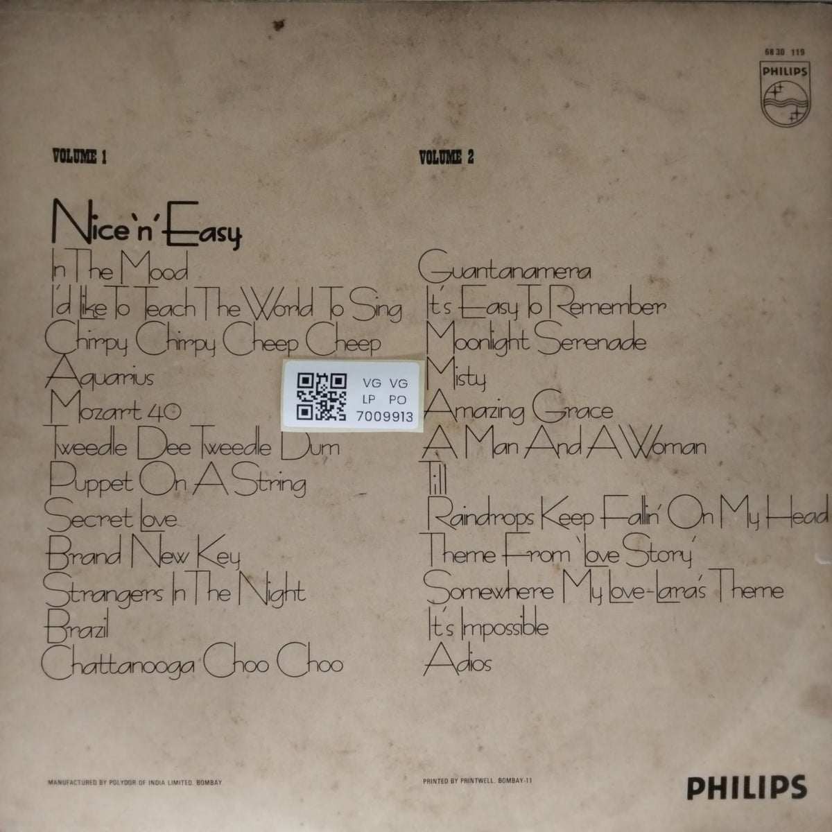 Paul Mauriat Orchestra, The Cascading Strings, Syd Lawrence Orchestra, Chiquito, Ray McVay Orchestra, Fausto Papetti, New Cascading Strings, Bil McGuffie - Nice 'n' Easy (Vinyl)