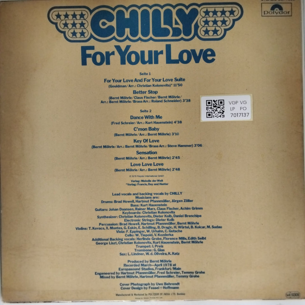 Chilly - For Your Love (Vinyl)