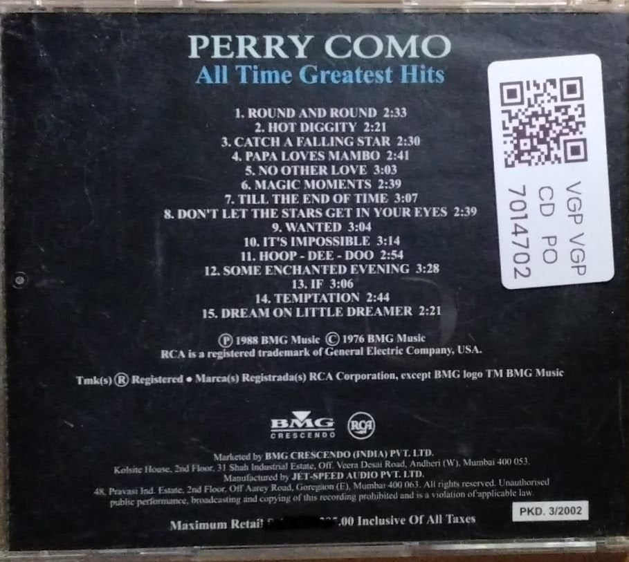 Perry Como - All Time Greatest Hits (CD)