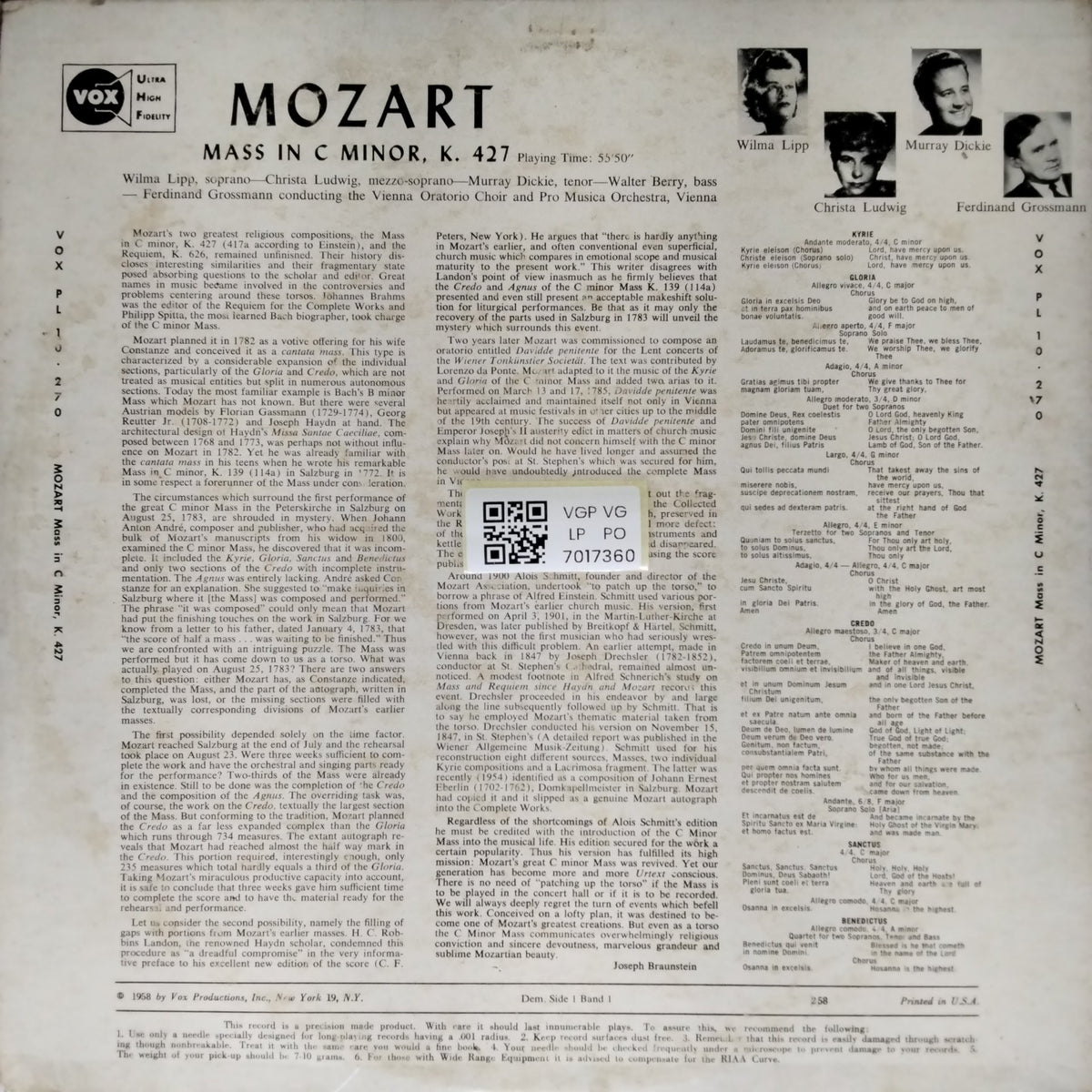 Mozart - Mass, C Minor, K. 427 (Vinyl)