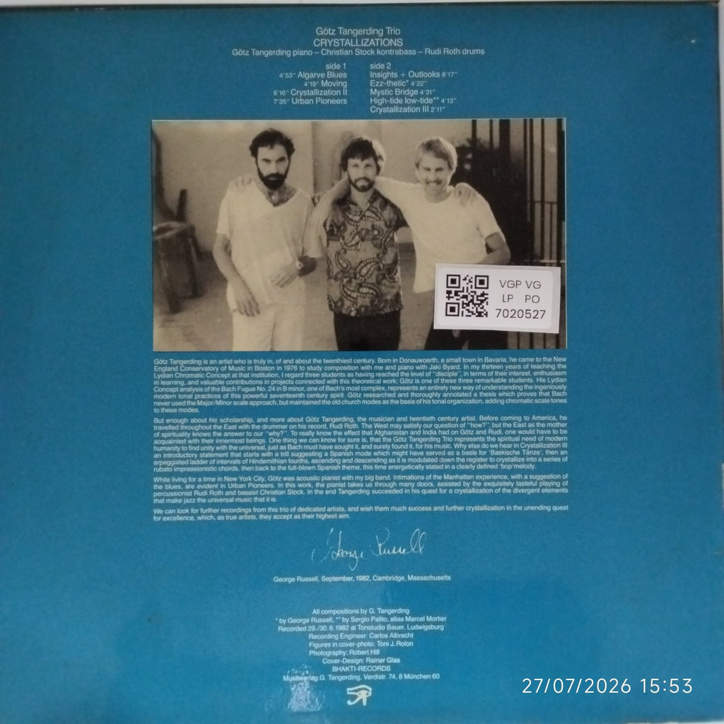 Götz Tangerding Trio - Crystallizations (Vinyl)