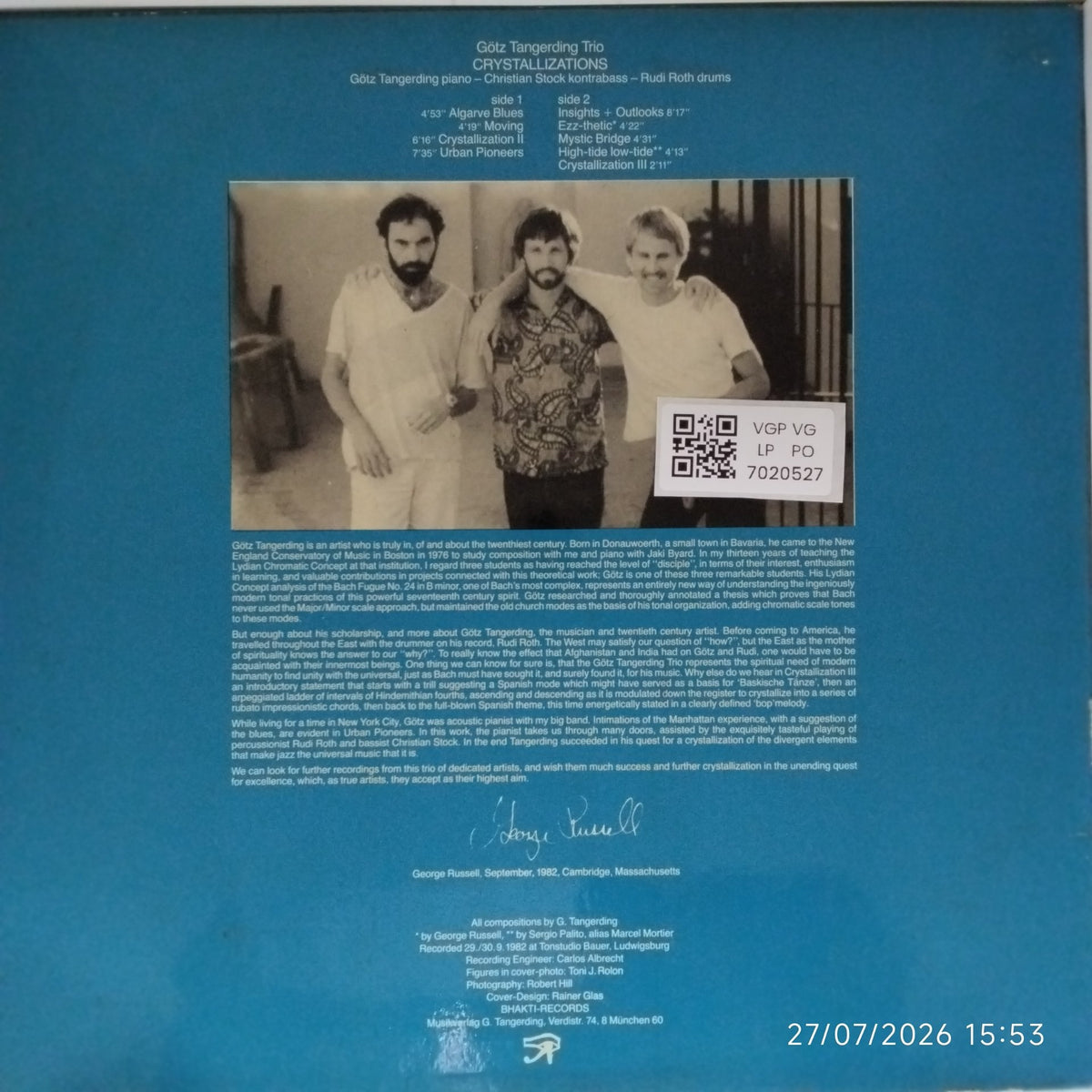 Götz Tangerding Trio - Crystallizations (Vinyl)