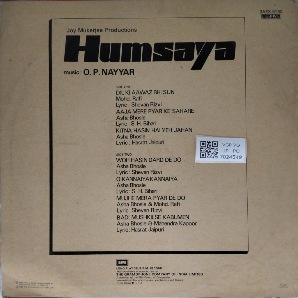 O. P. Nayyar - Humsaya (Vinyl)