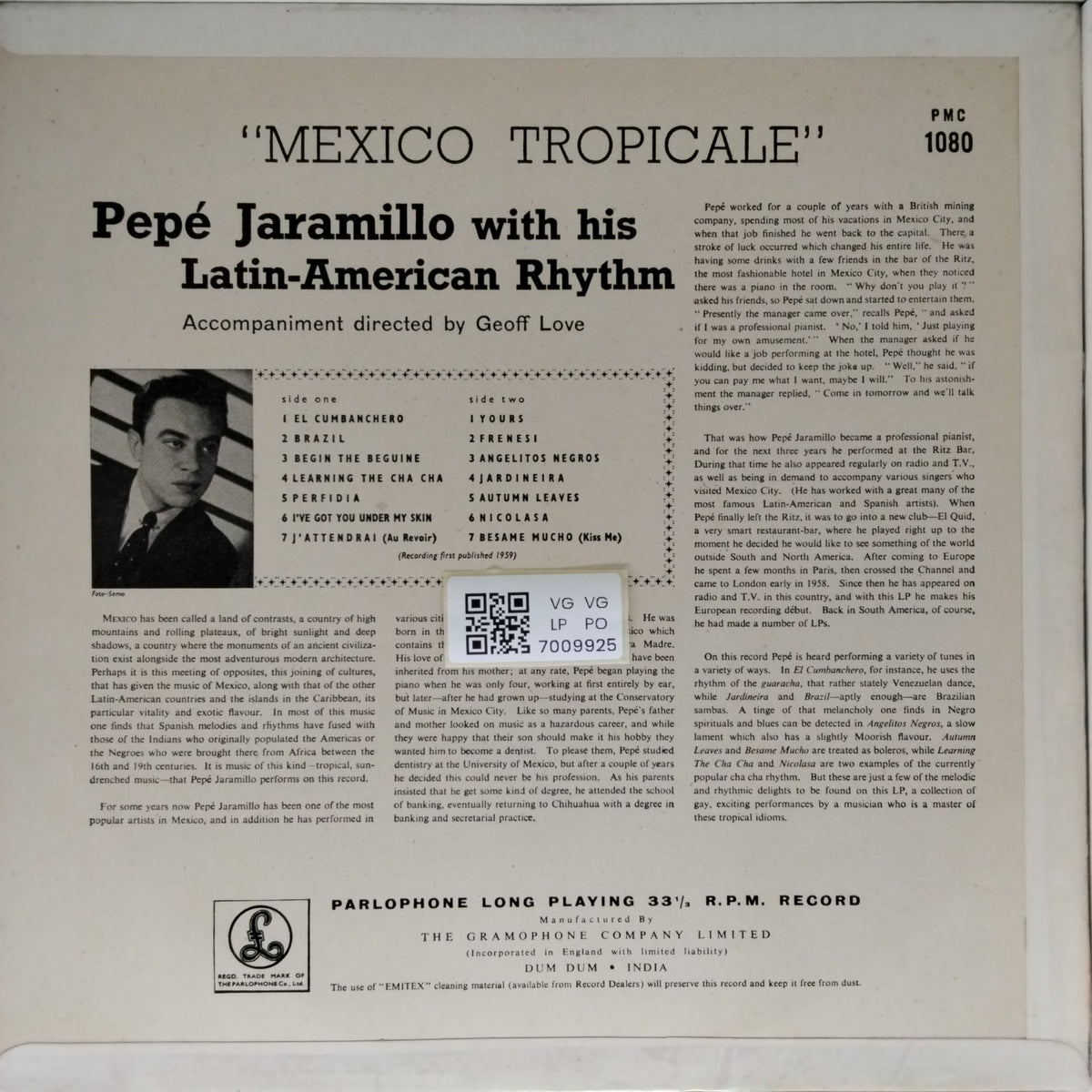 Pepe Jaramillo with his Latin American Rhythm - Mexico Tropicale (Vinyl)