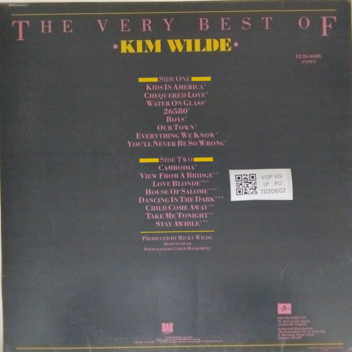 Kim Wilde - The Very Best Of Kim Wilde (Vinyl)