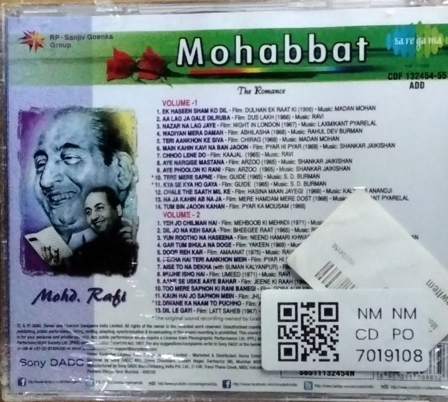 Mohd. Rafi - Mohabbat The Romance (CD) (2)