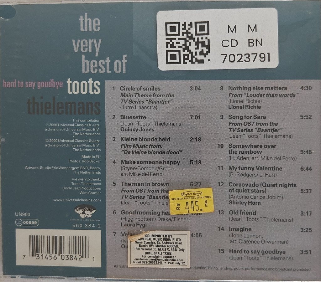 Toots Thielemans - The Very Best of Toots Thielemans (CD)