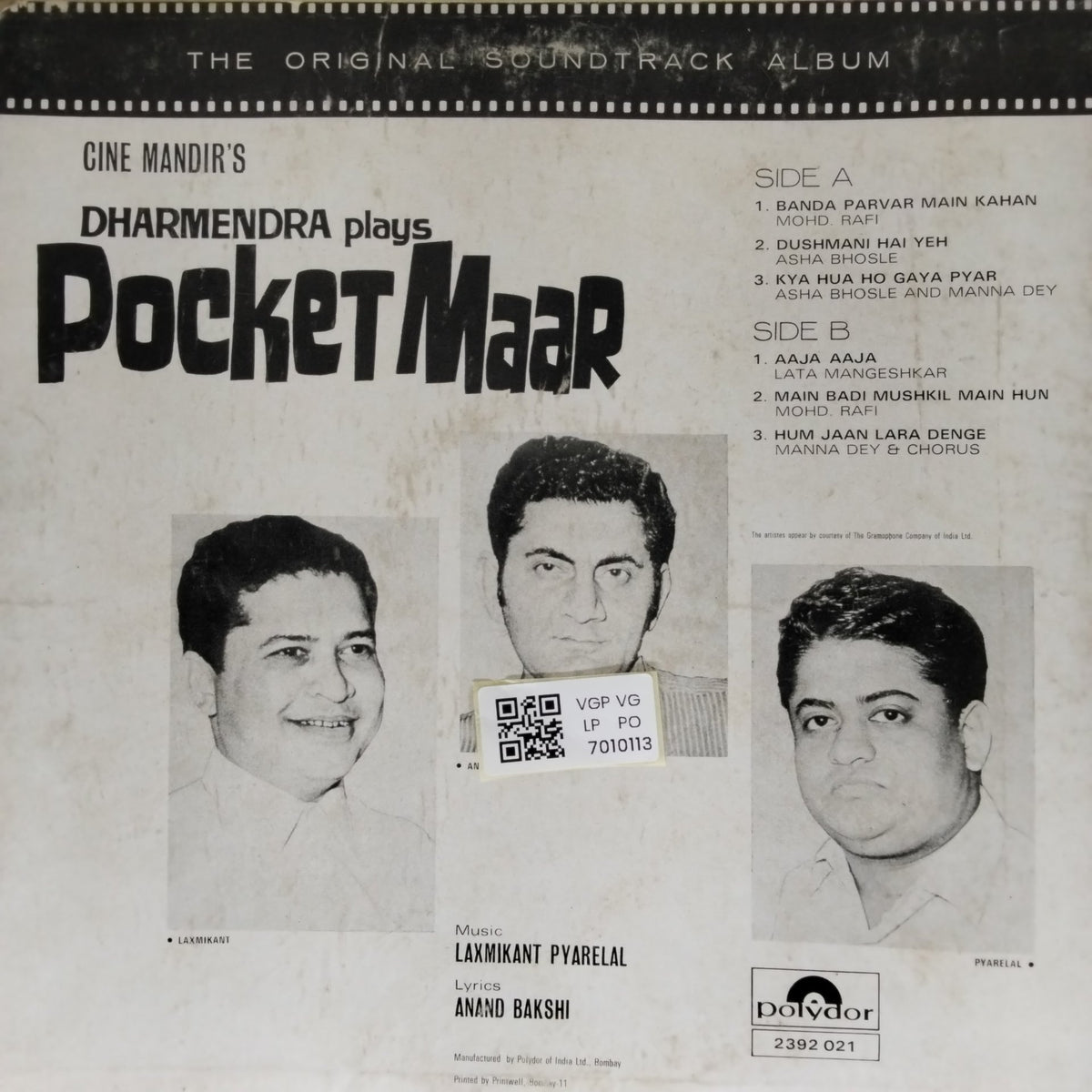 Laxmikant Pyarelal - Pocket Maar (Vinyl)