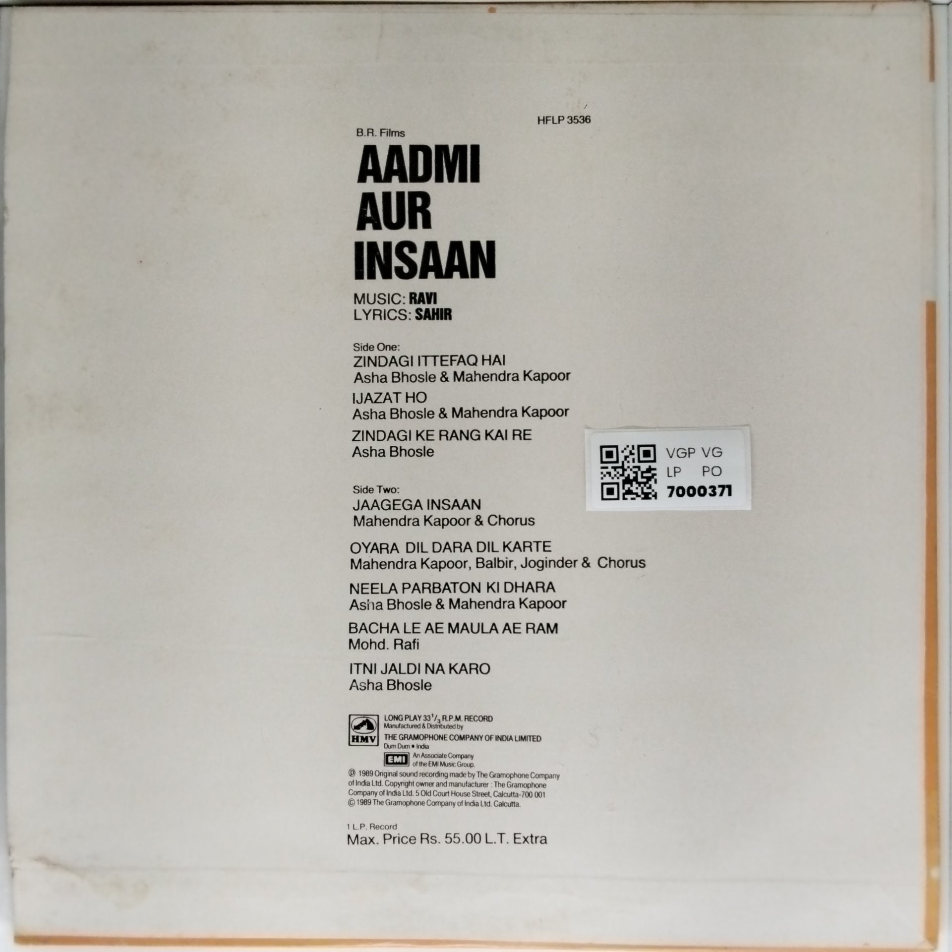 Ravi - Aadmi Aur Insaan (Vinyl)