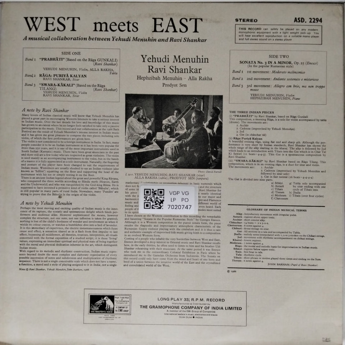 Yehudi Menuhin, Ravi Shankar - West meets East (Vinyl)