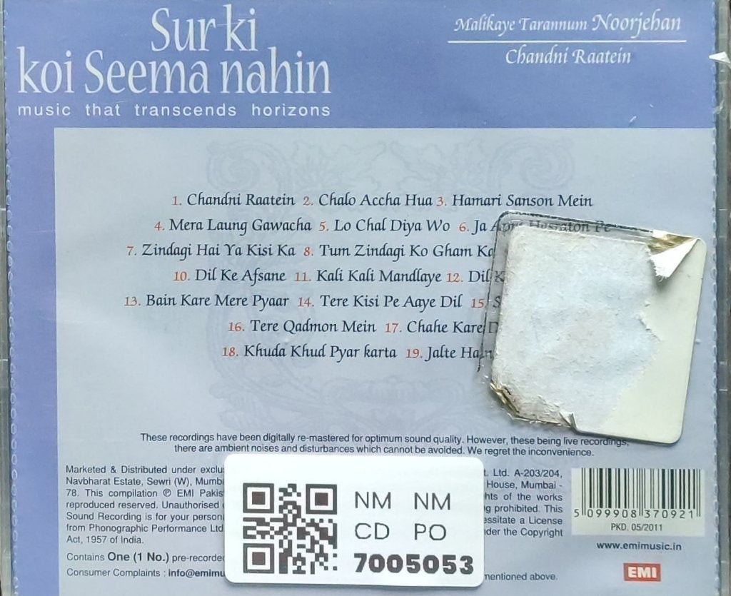 Noorjehan - Chandni Raatein (CD)