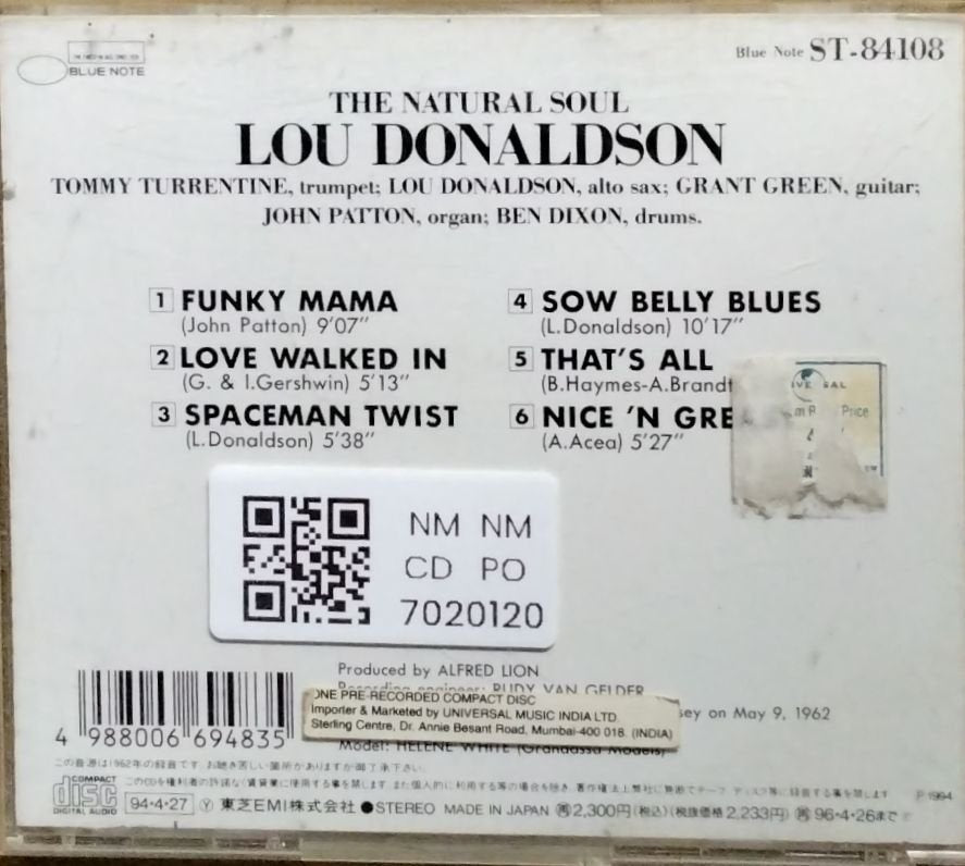 Lou Donaldson - The Natural Soul (CD)