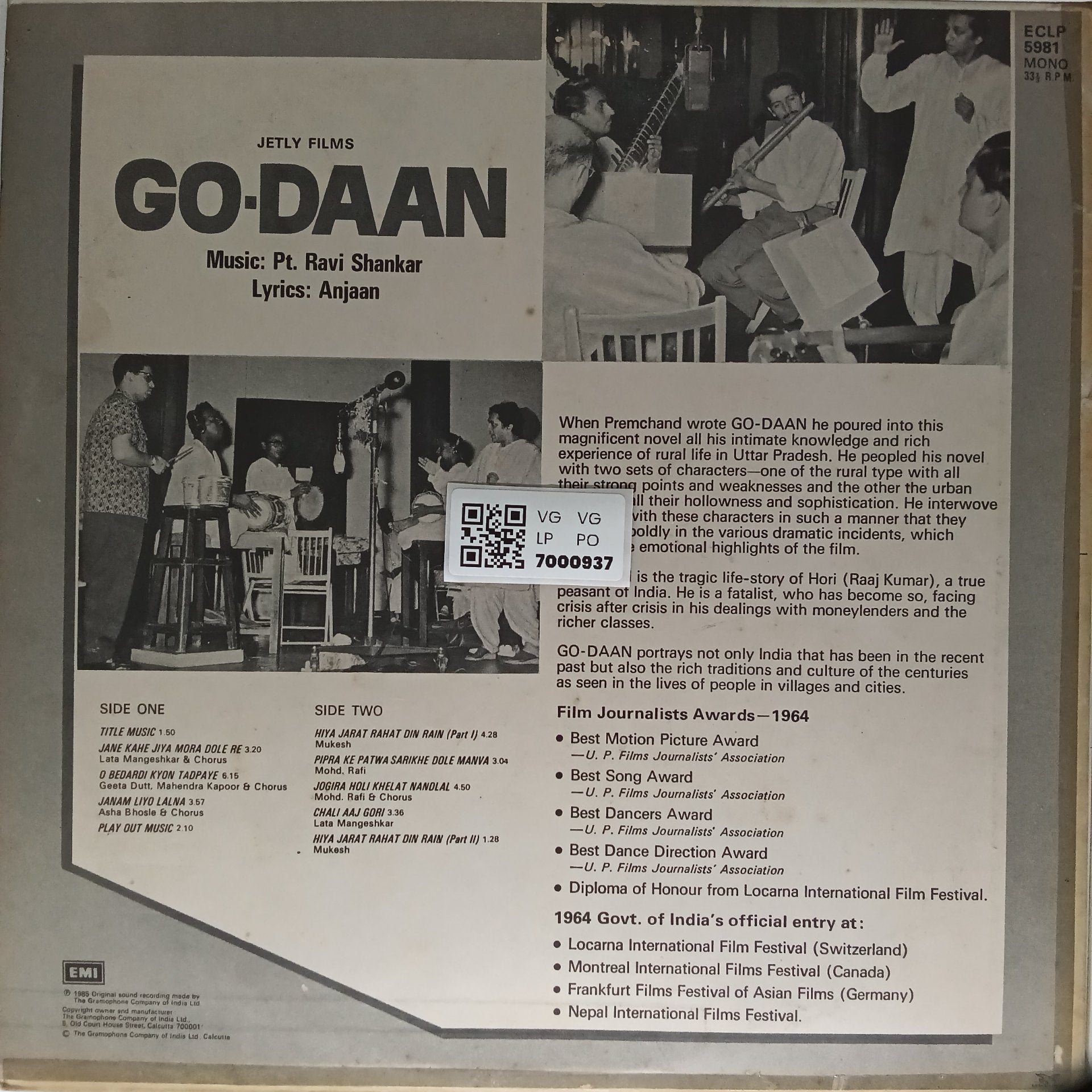 Pt. Ravi Shankar - Go-Daan (Vinyl)