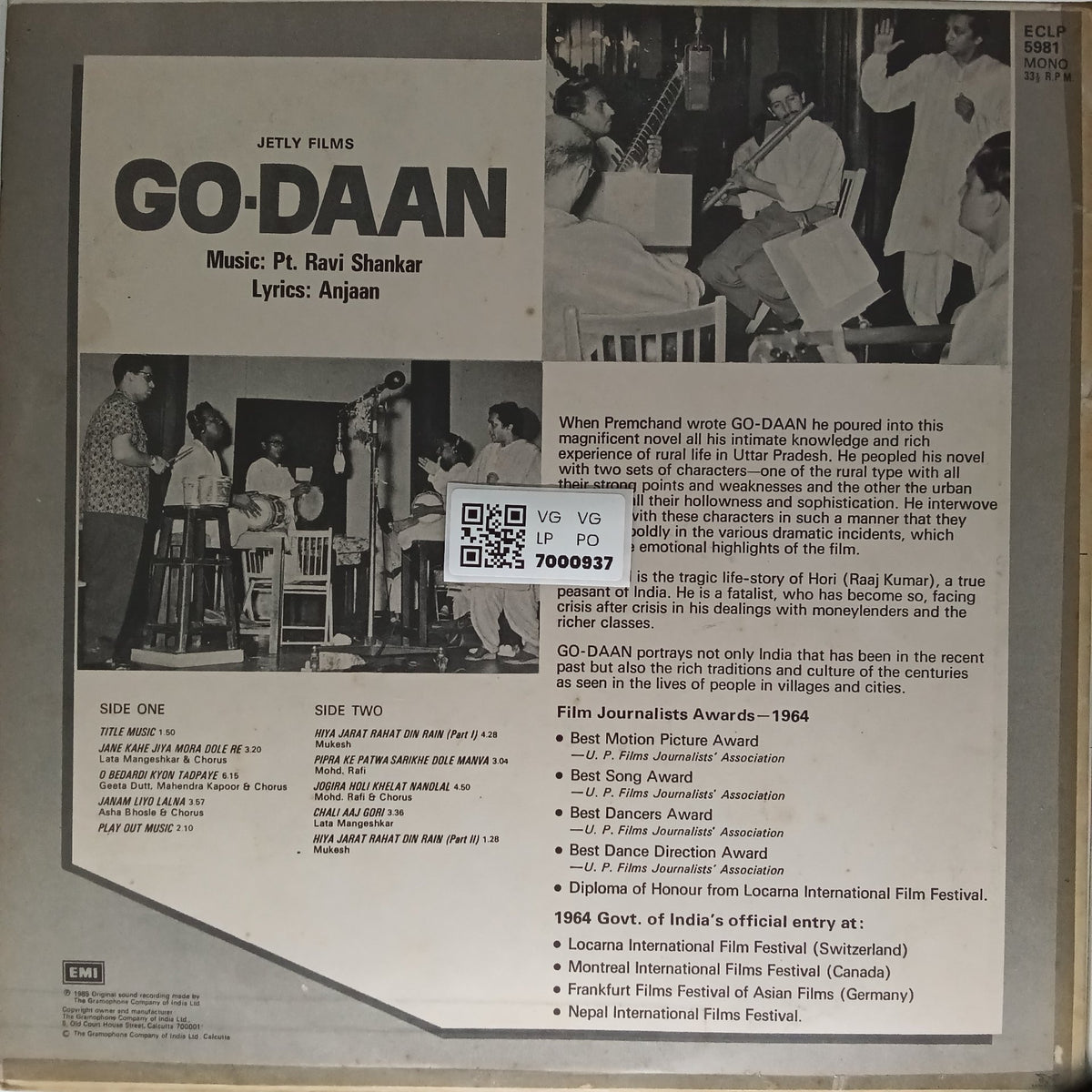 Ravi Shankar - Go-Daan (Vinyl)