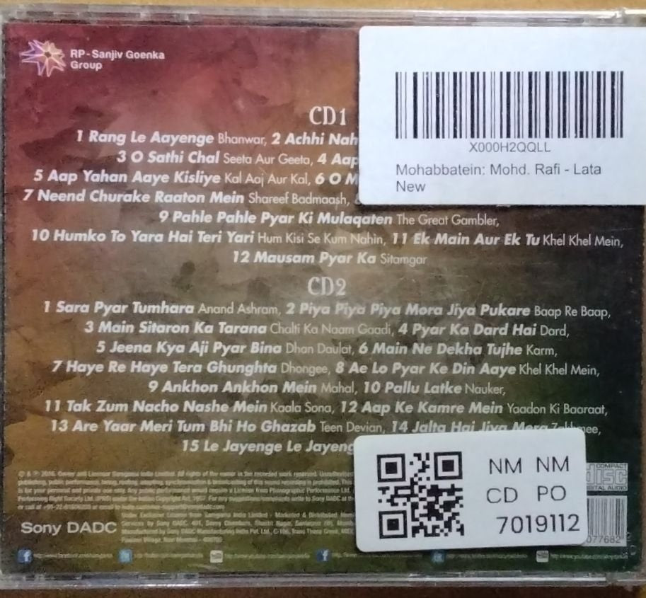 Lata Mangeshkar, Mohd. Rafi - Mohabbatein (CD) (2)