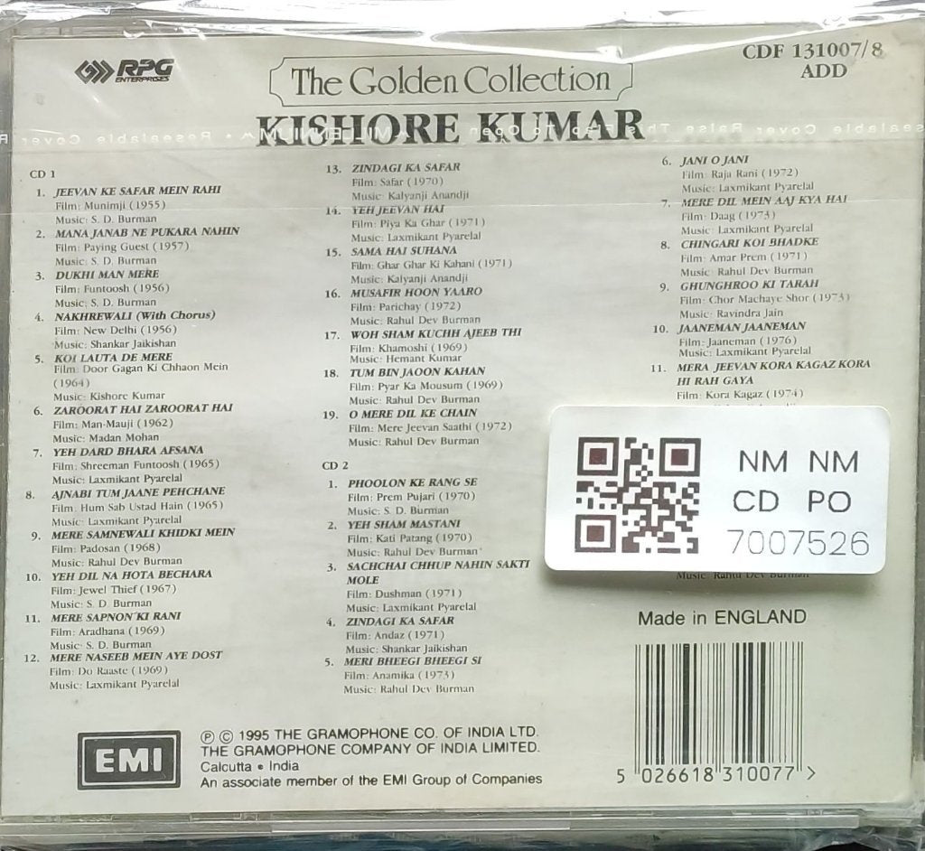 Kishore Kumar - The Golden Collection (Made in England) (CD) (2)