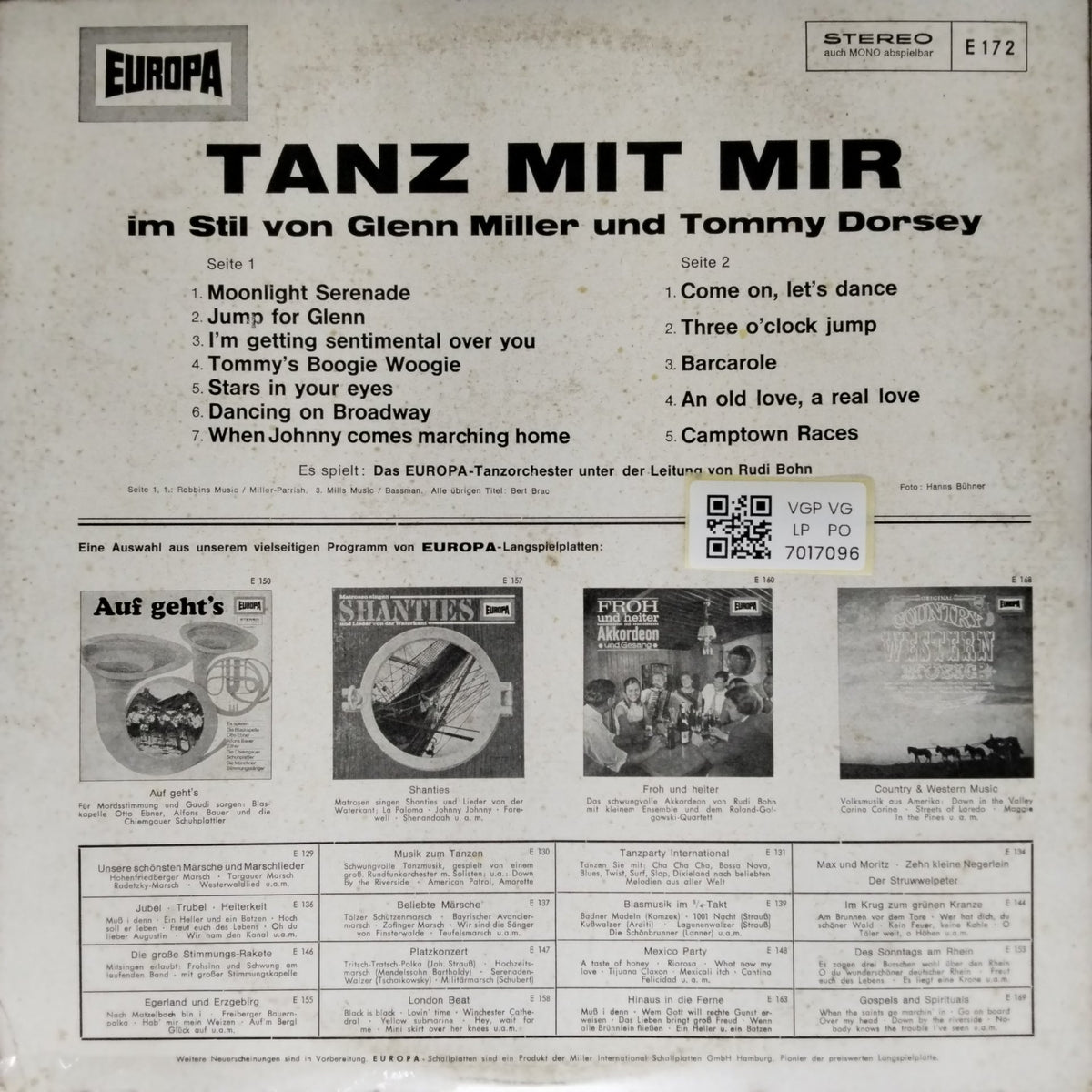Tanz mit mir- Im Stil von Glenn Miller und Tommy Dorsey (Vinyl)