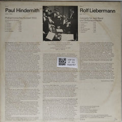 Paul Hindemith, Rolf Liebermann - Philharmonisches Konzert / Concerto für Jazzband und Sinfonieorchester (Vinyl)